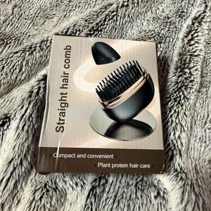 Chargeable heated Black Straight Hair Comb